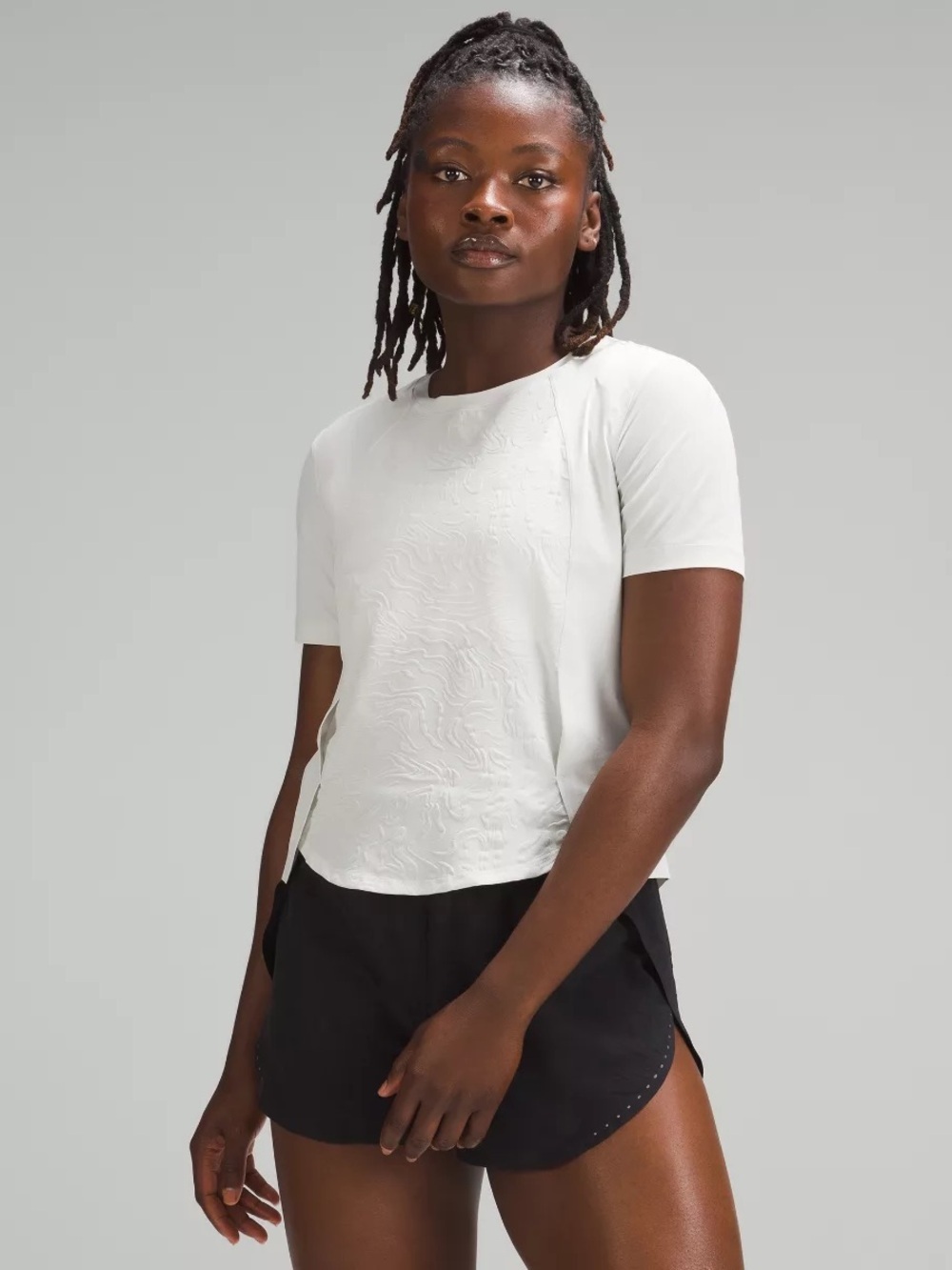 Lululemon Lightweight Stretch Running T-Shirt *Airflow In-Sense Emboss Mini Bone